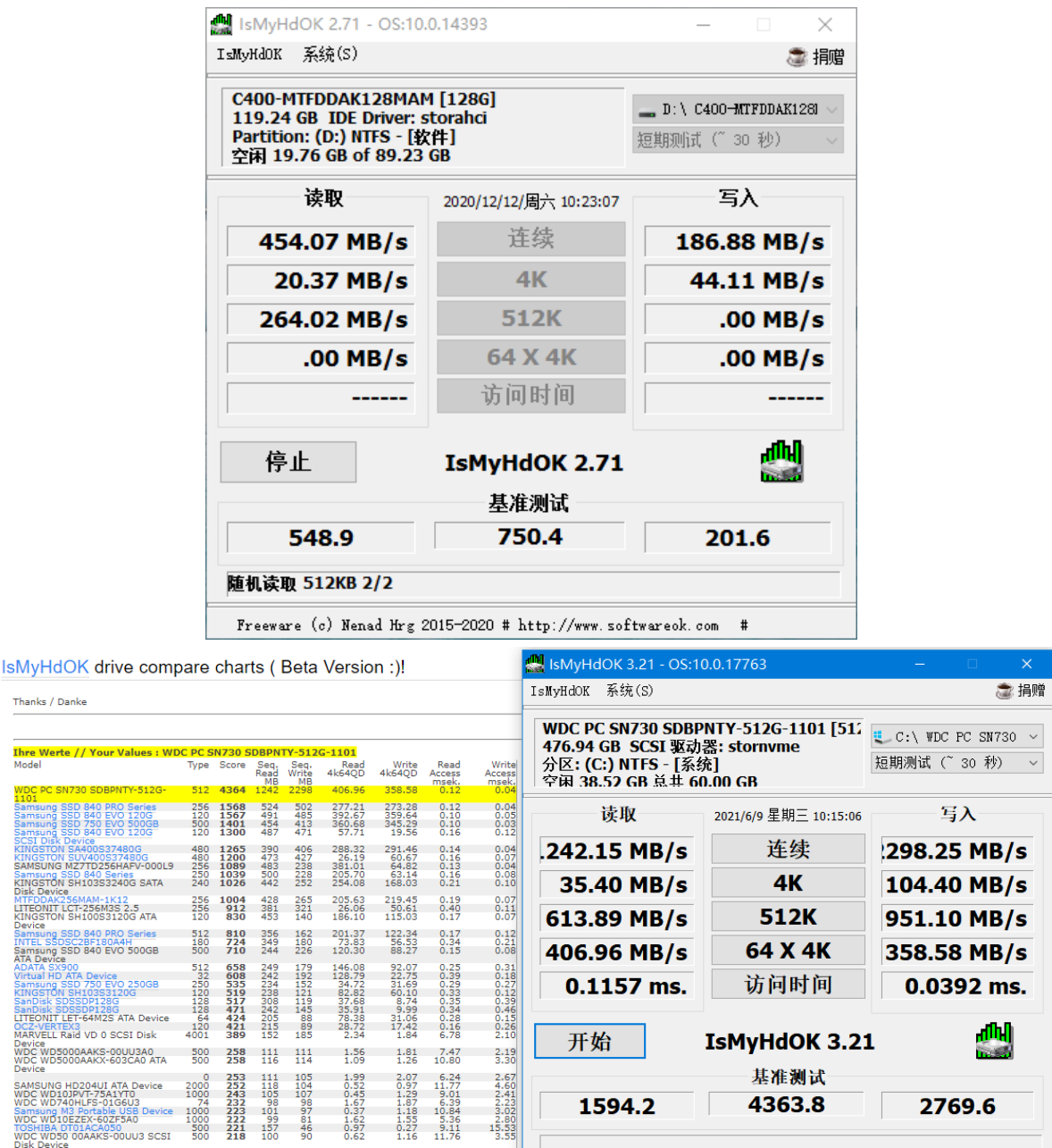 IsMyHdOK v3.93.0 | SSD及HDD硬盘速度基准测试小工具-木风软件站
